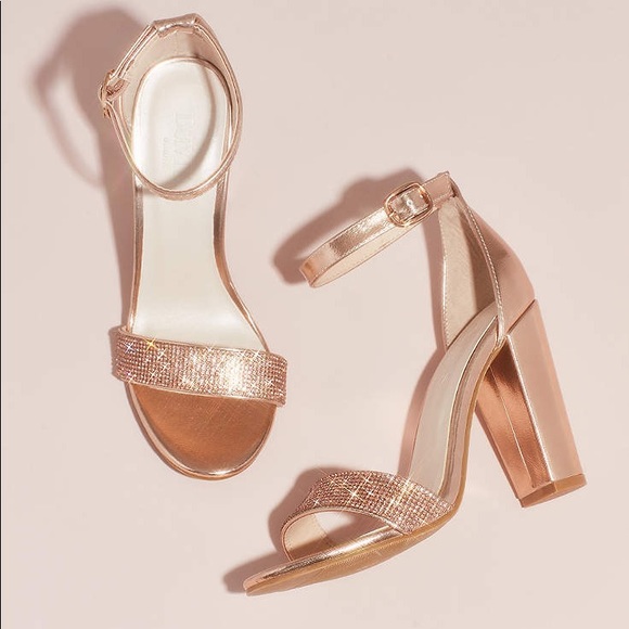 gold bridal heels